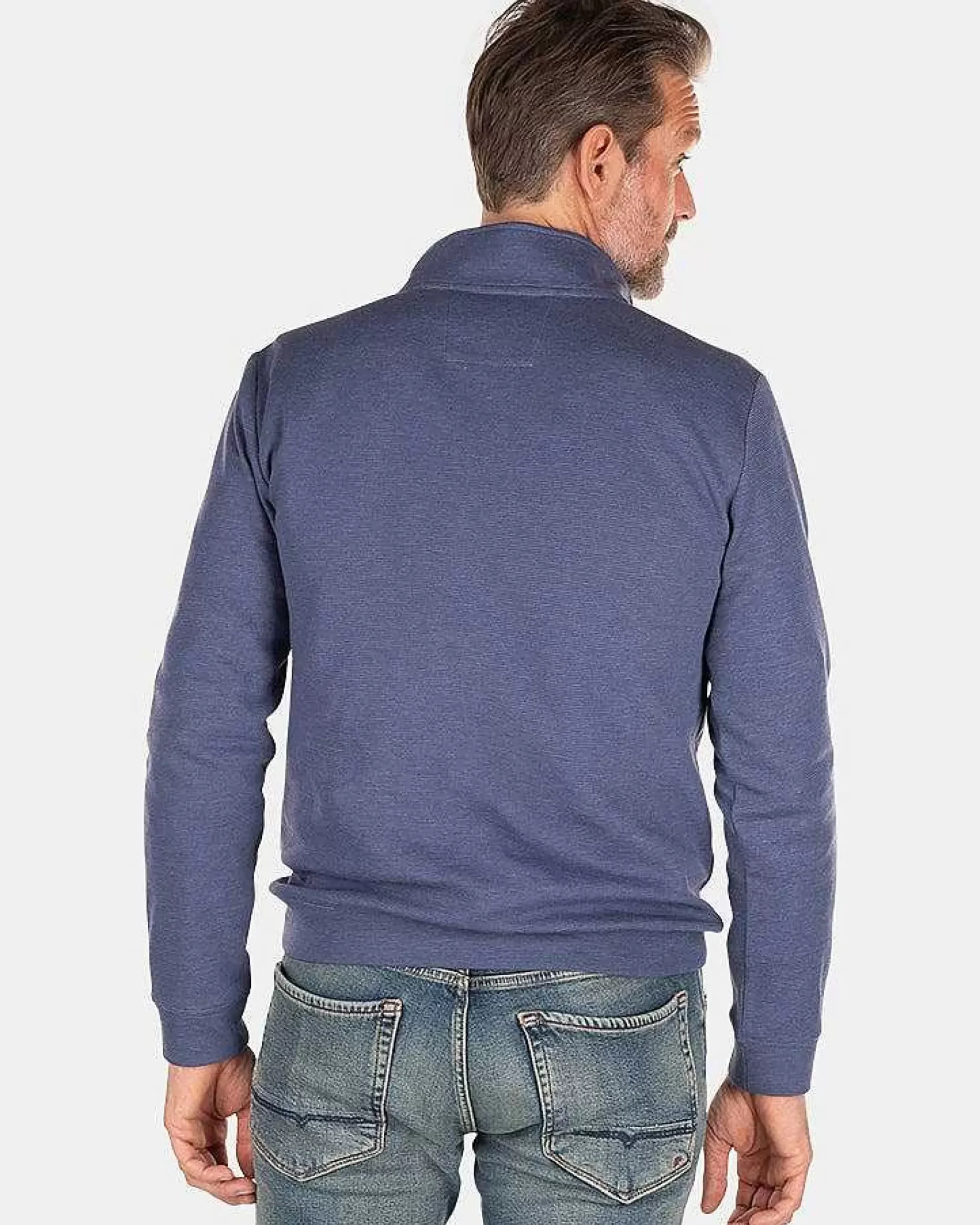 NZA New Zealand Auckland Truien|Fleece Sweater Met Rits-Dusk Navy