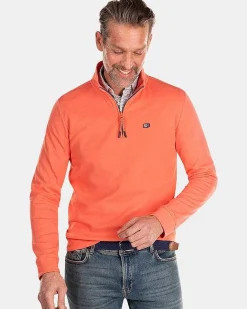 NZA New Zealand Auckland Truien|Fleece Sweater Met Rits-Golden Orange