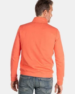 NZA New Zealand Auckland Truien|Fleece Sweater Met Rits-Golden Orange
