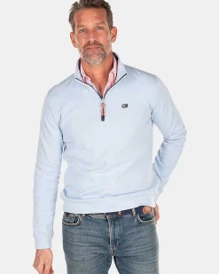 NZA New Zealand Auckland Sweats|Fleece Sweater Met Rits-Rhythm Blue