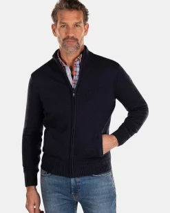 NZA New Zealand Auckland Truien|Gebreid Vest Met Rits-Traditional Navy