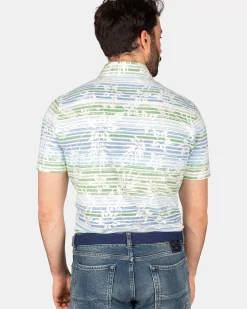 NZA New Zealand Auckland Overhemden|Geprint Overhemd Met Korte Mouw-Rhythm Blue