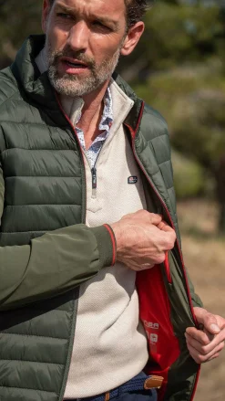 NZA New Zealand Auckland Jassen|Gewatteerde Jas Met Softshell-Jacket Army