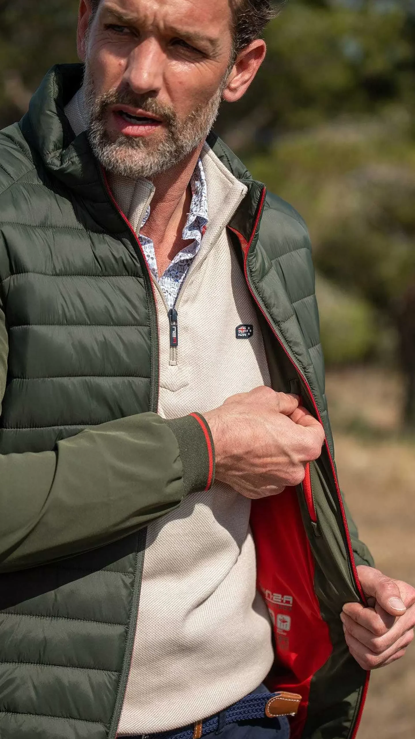 NZA New Zealand Auckland Jassen|Gewatteerde Jas Met Softshell-Jacket Army