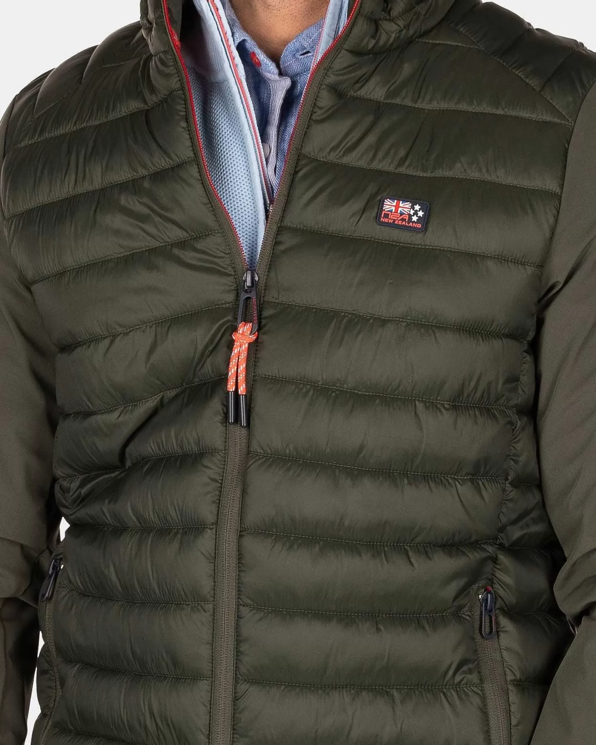 NZA New Zealand Auckland Jassen|Gewatteerde Jas Met Softshell-Jacket Army