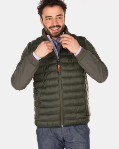 NZA New Zealand Auckland Jassen|Gewatteerde Jas Met Softshell-Jacket Army