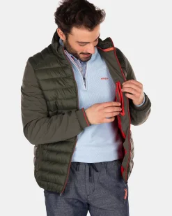 NZA New Zealand Auckland Jassen|Gewatteerde Jas Met Softshell-Jacket Army