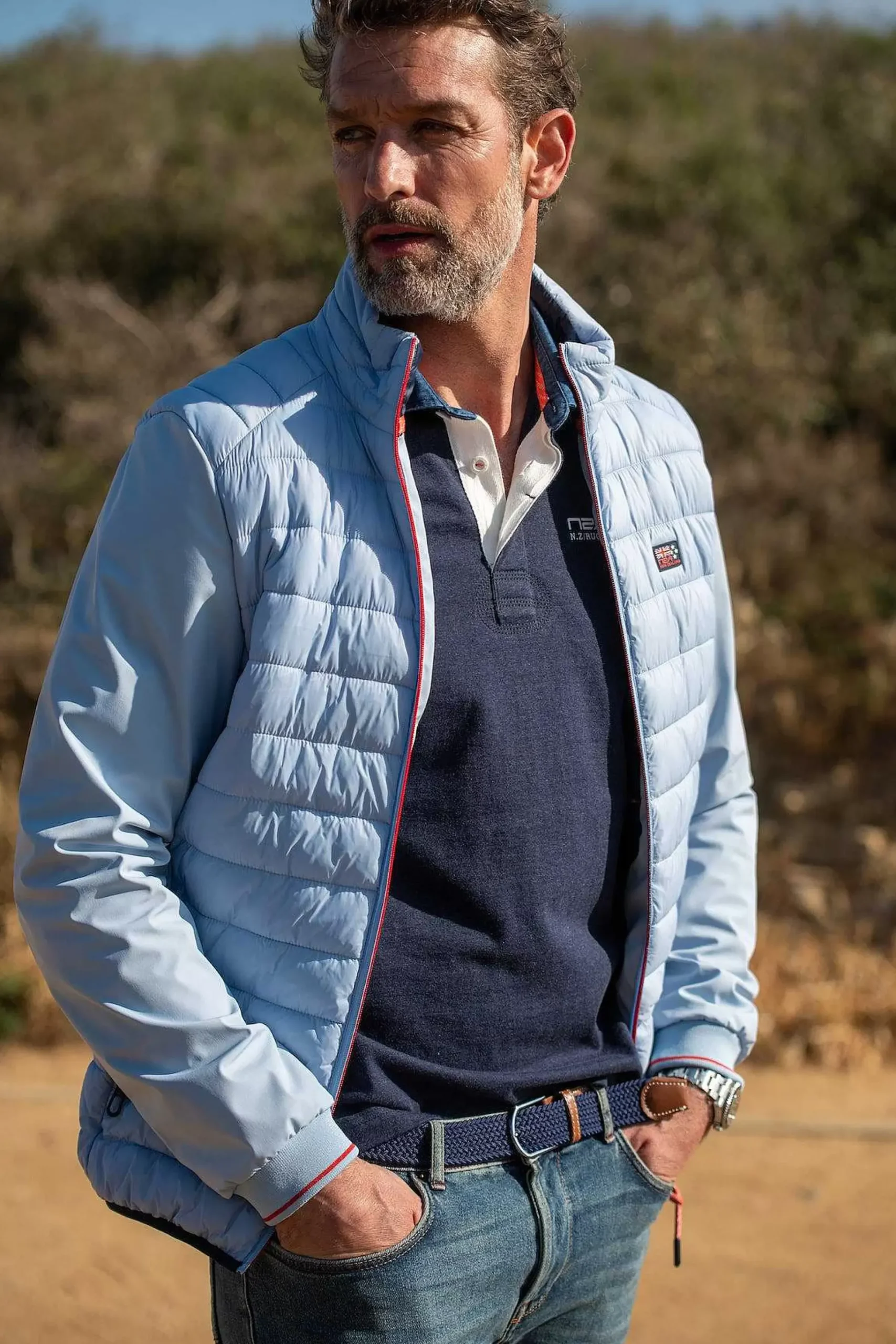 NZA New Zealand Auckland Jassen|Gewatteerde Jas Met Softshell-Universal Blue