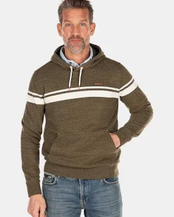 NZA New Zealand Auckland Sweats|Groene Hoodie Met Witte Streep-Jacket Army