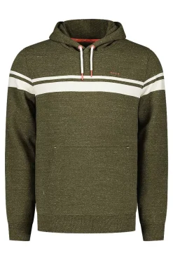 NZA New Zealand Auckland Sweats|Groene Hoodie Met Witte Streep-Jacket Army