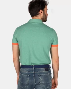 NZA New Zealand Auckland Polo-Shirts|Groene Polo Met Stretch-Amazon Green