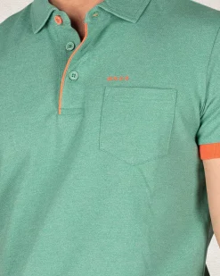NZA New Zealand Auckland Polo-Shirts|Groene Polo Met Stretch-Amazon Green