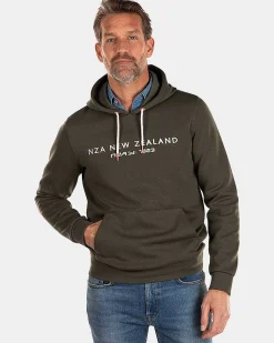 NZA New Zealand Auckland Sweats|Hoodie Met Groot Logo-Jacket Army