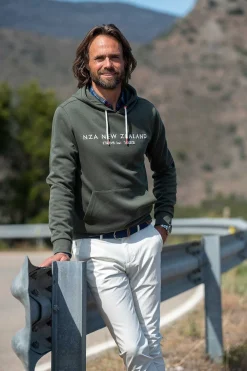 NZA New Zealand Auckland Sweats|Hoodie Met Groot Logo-Jacket Army