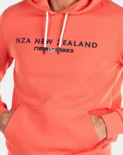 NZA New Zealand Auckland Sweats|Hoodie Met Groot Logo-Red Cider