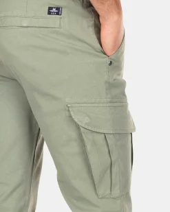 NZA New Zealand Auckland Broeken|Katoenen Cargo Broek-Mellow Army