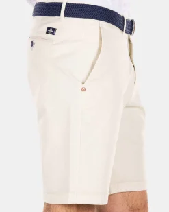 NZA New Zealand Auckland Broeken|Katoenen Chino Shorts-Cream