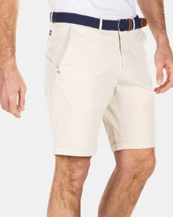NZA New Zealand Auckland Broeken|Katoenen Chino Shorts-Cream