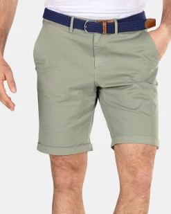 NZA New Zealand Auckland Broeken|Katoenen Chino Shorts-Mellow Army