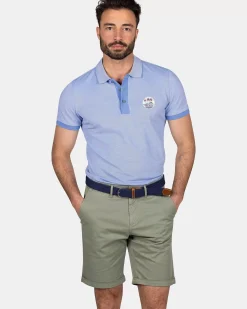 NZA New Zealand Auckland Polo-Shirts|Katoenen Effen Polo-Bed Blue