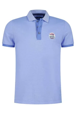 NZA New Zealand Auckland Polo-Shirts|Katoenen Effen Polo-Bed Blue