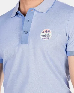 NZA New Zealand Auckland Polo-Shirts|Katoenen Effen Polo-Bed Blue