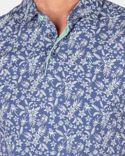 NZA New Zealand Auckland Polo-Shirts|Katoenen Jersey Polo-Dusk Navy