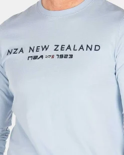 NZA New Zealand Auckland T-Shirts|Katoenen Longsleeve-Universal Blue