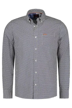 NZA New Zealand Auckland Overhemden|Katoenen Overhemd Met Stippen-Dusk Navy