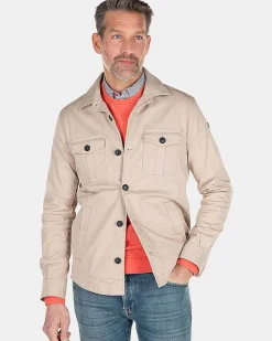NZA New Zealand Auckland Jassen|Katoenen Overshirt-Shimmering Sand