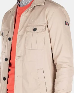 NZA New Zealand Auckland Jassen|Katoenen Overshirt-Shimmering Sand