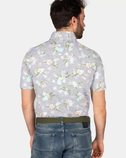 NZA New Zealand Auckland Polo-Shirts|Katoenen Polo Met Bloemenprint-Traditional Navy