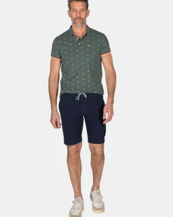 NZA New Zealand Auckland Polo-Shirts|Katoenen Polo Met Kleine Print-Chalk Green