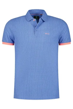 NZA New Zealand Auckland Polo-Shirts|Katoenen Polo Met Stippen-Bed Blue
