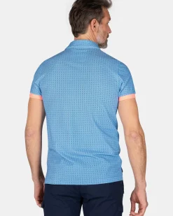 NZA New Zealand Auckland Polo-Shirts|Katoenen Polo Met Stippen-Bed Blue