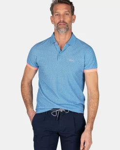 NZA New Zealand Auckland Polo-Shirts|Katoenen Polo Met Stippen-Bed Blue