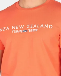 NZA New Zealand Auckland T-Shirts|Katoenen T-Shirt Met Logo-Golden Orange