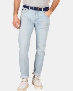 NZA New Zealand Auckland Broeken|Lichtblauwe Spijkerbroek Met Stretch-Bleach Denim