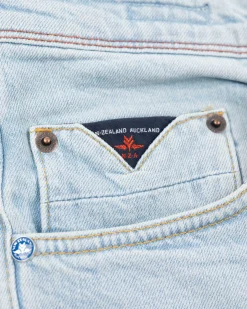 NZA New Zealand Auckland Broeken|Lichtblauwe Spijkerbroek Met Stretch-Bleach Denim