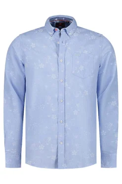 NZA New Zealand Auckland Overhemden|Lichtblauw Overhemd Met Print-Light Blue