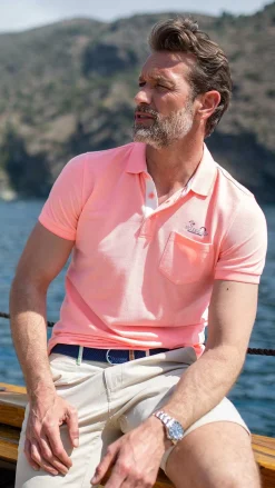 NZA New Zealand Auckland Polo-Shirts|Lichte Katoenen Polo-Fury Pink
