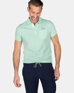 NZA New Zealand Auckland Polo-Shirts|Lichte Katoenen Polo-Teal Green