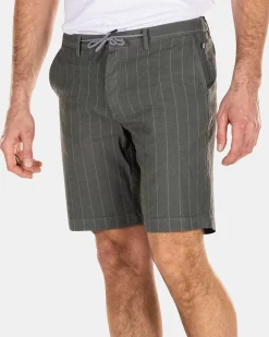 NZA New Zealand Auckland Broeken|Linnen Korte Chino -Chalk Green