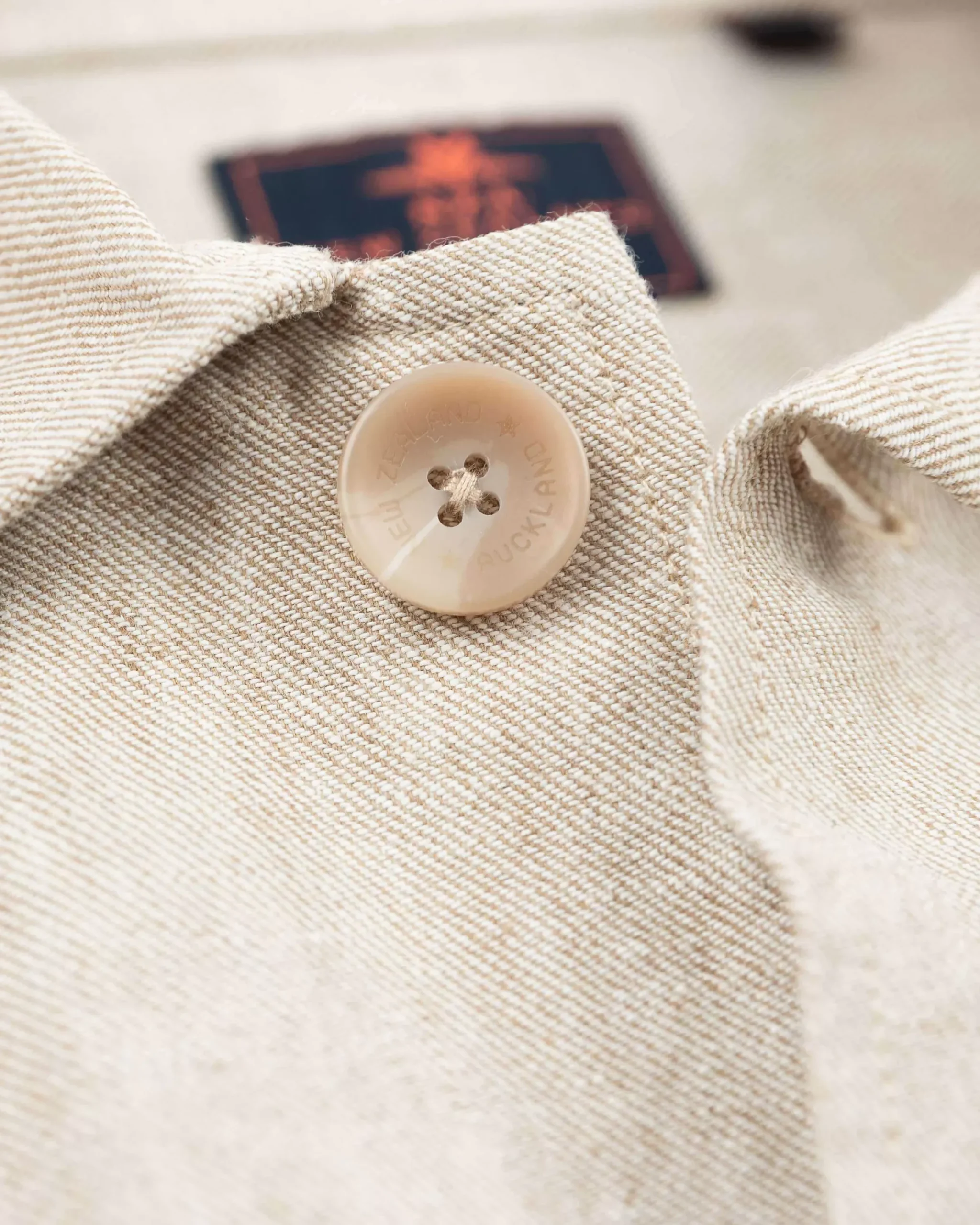 NZA New Zealand Auckland Overhemden|Linnen Overshirt-Shimmering Sand