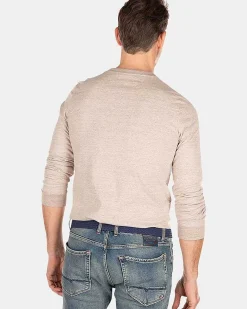 NZA New Zealand Auckland T-Shirts|Longsleeve Met Ronde Hals-Shimmering Sand