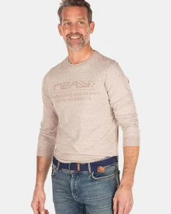 NZA New Zealand Auckland T-Shirts|Longsleeve Met Ronde Hals-Shimmering Sand