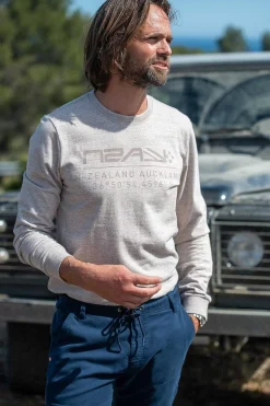 NZA New Zealand Auckland T-Shirts|Longsleeve Met Ronde Hals-Shimmering Sand