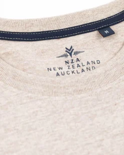 NZA New Zealand Auckland T-Shirts|Longsleeve Met Ronde Hals-Shimmering Sand