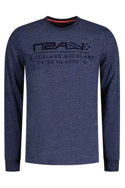 NZA New Zealand Auckland T-Shirts|Longsleeve Met Ronde Hals-Traditional Navy