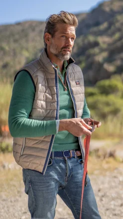 NZA New Zealand Auckland Jassen|Nylon Bodywarmer-Shimmering Sand